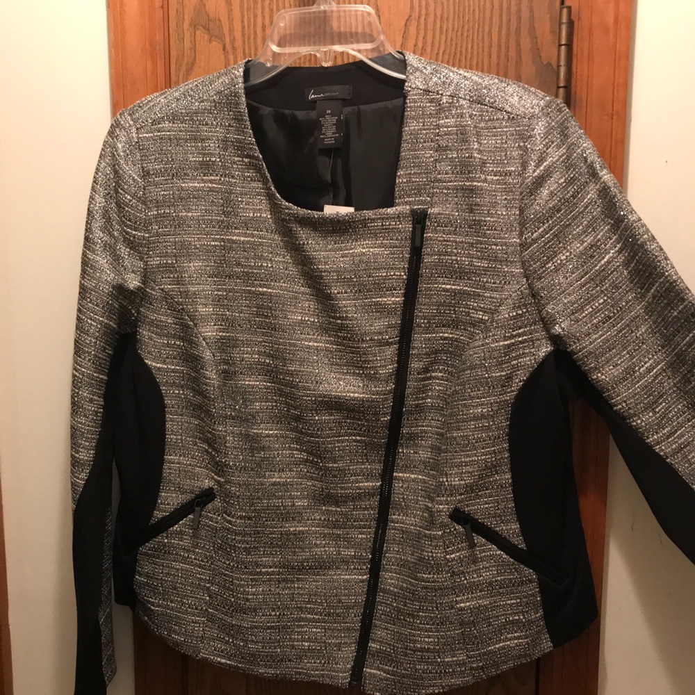 NWT ✨Women dressy metallic zippered blazer jacket✨
